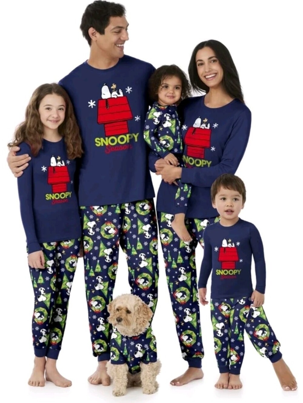 Snoopy Navy Holiday Womens Pajama Set 2X 18w-20w
